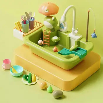 1 Комплект кухонных игрушек, стимулирующих творчество, Игрушки для игрового дома, Мультяшные детские игрушки для посудомоечной машины, подарок