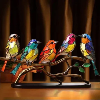 1 ШТ. Домашний рабочий стол, гостиная, Винный шкаф, офис, Красочные Изысканные украшения серии Birds, ремесла высокого качества