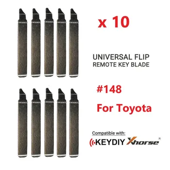 10шт № 148 Металлическая заготовка неразрезного откидного ключа VA2 для Toyota Corolla Remote Key 2015 года выпуска