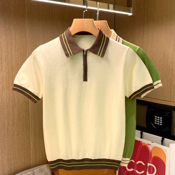 2023 Летние мужские блузки с коротким рукавом, спортивная футболка для гольфа, быстросохнущая футболка для отдыха