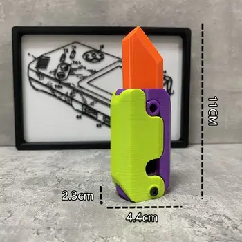 3D Гравитационный игрушечный ножик с маленькой редиской, декомпрессионный игрушечный игрушечный нож с редиской, маленький нож для редиски