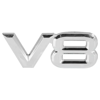 7,5x3,5 см Авто наклейки V8 3D хромированная наклейка Значок эмблема