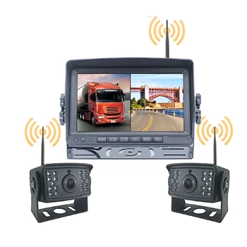 7-дюймовый IPS Дисплей заднего вида для видеонаблюдения за автомобилем HD Универсальные Автомобильные Запчасти