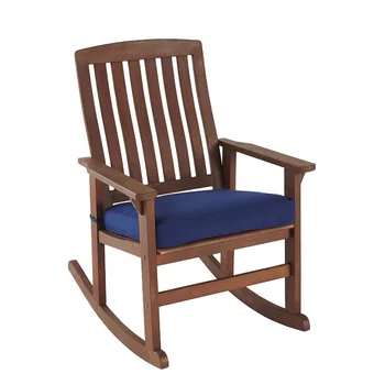 Better Homes & Gardens Кресло-качалка из дерева Delahey, коричневая отделка, Садовая мебель, мебель для балкона