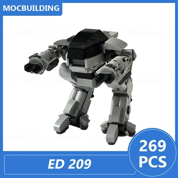 ED 209 Робот Мини-масштабная модель Moc Строительные блоки Diy Assembly Bricks Space Образовательные Творческие Детские Рождественские игрушки, Подарки 269 шт.