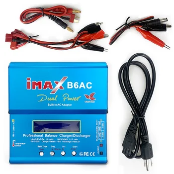 IMAX B6AC RC Зарядное Устройство 80 Вт 6A Двухканальный Баланс Зарядное Устройство Цифровой ЖК-Экран Литий-ионный Nimh Nicd 1S-6s LiPo Разрядник Батареи