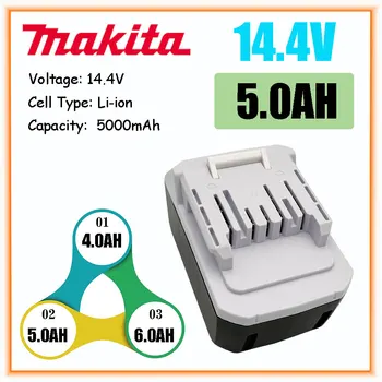 Makita 14.4V 5.0AH Литий-Ионный Аккумулятор Для Makita Mak BL1415G BL1413G BL1460G DC18WA UH480D UH520D UM165D UR140D DMR106