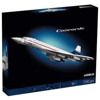 MOC 1:60 Большой Concorde 10318 Строительные Блоки Сверхзвуковой Полет Модель Пассажирского Самолета Развивающие Игрушки для Детей Подарки Мальчикам