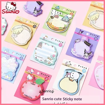 Sanrio Hellokitty Kuromi Cute Fun Creative Sticky Note Портативный Блокнот Для Сообщений Карманные Материалы Diy Студенческие Канцелярские Принадлежности Подарки