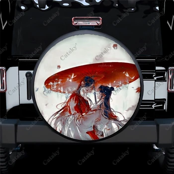 Tian Guan Ci Fu Art Accessories Защитный чехол для запасного колеса, универсальный декоративный чехол для наружного колеса для кемпера