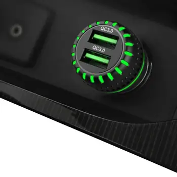 Автомобильное Зарядное Устройство Адаптер USB Автомобильное Быстрое Зарядное Устройство Розетка Быстрое USB Автомобильное Зарядное Устройство Адаптер QC 3.0 Двойной Порт Со Светодиодной Подсветкой USB Автомобильное Зарядное Устройство