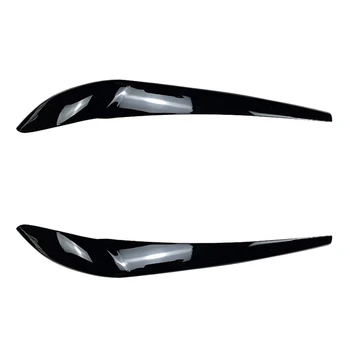Автомобильные Глянцевые Черные фары, Брови, веки, Накладные ресницы, наклейки на фары головного света для BMW X3 F25 X4 F26