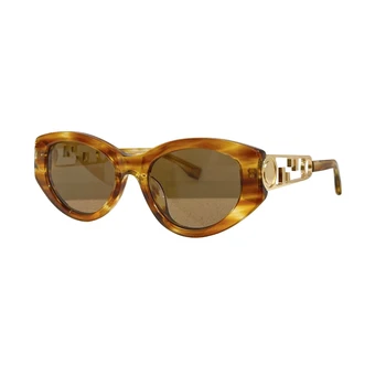 Бежево-коричневая овальная маленькая оправа, Высококачественные Женские оптические очки для близорукости по рецепту 033V, Модные мужские солнцезащитные очки