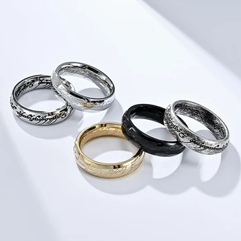 Волшебное кольцо из модного фильма в стиле ретро, персонализированные мужские и женские кольца из нержавеющей стали, простые модные ювелирные изделия, подарки оптом