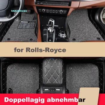 Всесезонное индивидуальное полное покрытие для автомобильных ковриков Rolls-Royce Ghost Cullinan Dawn Phantom Wraith Double Iayer