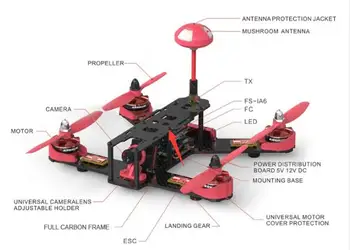 Гоночного дрона KingKong 210GT X Frame из углеродного волокна, верхняя панель второго этажа для ремонта комплекта рамы 210 220 QAV FPV