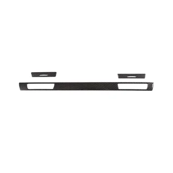 Декоративные планки-подстаканники для приборной панели, наклейки для отделки 3 серии E90 2005-2012, автомобильные аксессуары из углеродного волокна ABS