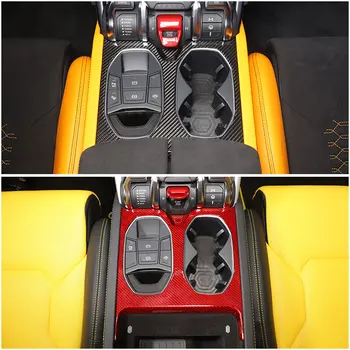 Для Lamborghini URUS 2018 2019 2020 2021 Автомобильный держатель для стакана воды с центральным управлением из настоящего углеродного волокна, отделка панели, автомобильные Аксессуары