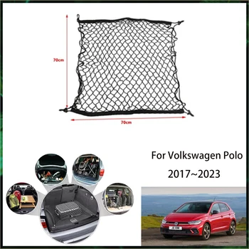 Для Volkswagen VW Polo GTI MK6 MK6.5 AW BZ Virtus 2017 ~ 2023 Сетка Для Багажника Аксессуары Для интерьера Автомобиля Багажник Грузовой Органайзер 2019 2020