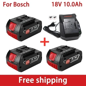 Для аккумулятора 18V Bosch 10Ah для Электродрели Bosch 18V Литий-ионный Аккумулятор BAT609 BAT609G BAT618 BAT618G BAT614 Зарядное Устройство