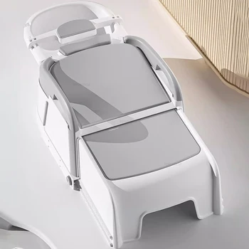 Домашние складные стулья для шампуня, Креативная мебель для салона, современное кресло для беременных с откидной спинкой, Пластиковая кровать для шампуня, стул для ванной комнаты