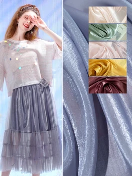Дышащая сетка, яркий шелк, Слегка прозрачный, Тонкая текстура, рубашка Ice Silk Feeling, Платье Hanbok, Дизайнерские ткани