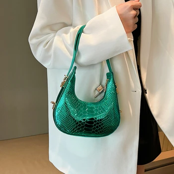 Женские универсальные сумки-хобо, роскошная дизайнерская сумка с камнем, модная роскошная сумка на одно плечо подмышкой с застежкой-молнией в виде полумесяца