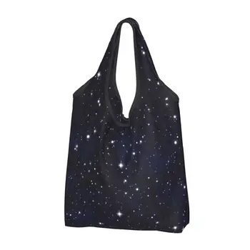 Забавная сумка для покупок Night Sky Space Galaxy, портативная сумка для покупок Universe, сумка для покупок через плечо