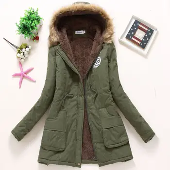 Зимняя парка, женское пальто, Женская повседневная верхняя одежда, военная шуба с капюшоном, пуховики, зимнее пальто для женщин 678