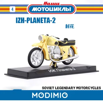 Игрушка-модель мотоцикла, отлитая под давлением, 1/24 Советская Россия, ИЖ-Планета-2, модель внедорожного мотоцикла, коллекция для взрослых