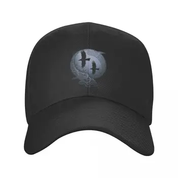 Изготовленная на заказ бейсбольная кепка Odin Ravens Спортивная Мужская Женская Регулируемая шляпа для папы в стиле викингов Хугинн и Мунинн, Летние бейсболки-снэпбеки