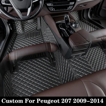 Изготовленный на заказ автомобильный коврик для Peugeot 207 2009 2010 2011 2012 2013 2014 Ковер высокого качества, 1 шт. коврик для ног, Автоаксессуар