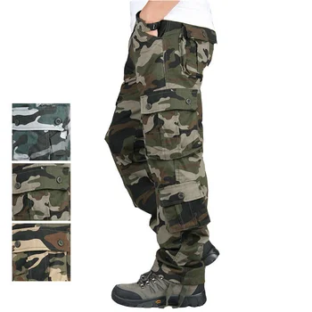 Камуфляжные Камуфляжные брюки, мужские повседневные Мешковатые боевые Свободные брюки, армейские военные Тактические брюки