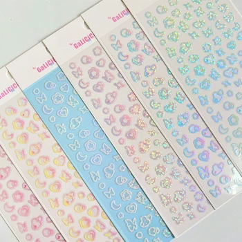 Канцелярские Декоративные Наклейки Bubble Butterfly Stickers Лазерные Наклейки Материалы Для Руководства Декоративная Корейская Версия Dreamy