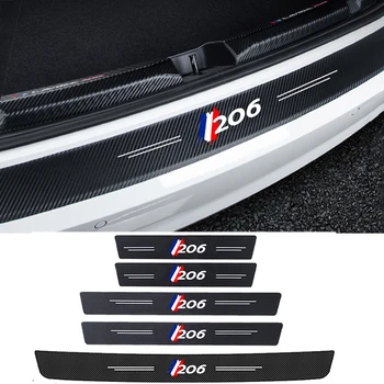 Карбоновый Автомобильный Порог С Защитой От Царапин Наклейка Украшение для Peugeot 206 Значок Авто Дверь Багажник Порог Защитная Полоса Наклейки
