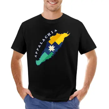 Карта флага Аппалачей с надписью Футболка blondie футболка с графикой футболка спортивная рубашка fruit of the loom мужские футболки