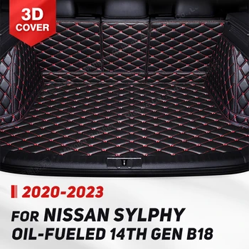 Коврик для Багажника С Полным Покрытием Nissan Sylphy 14-го Поколения На Масляном Топливе B17 2020-2023 21 22 Автомобильный Коврик Для Защиты Салона Аксессуары