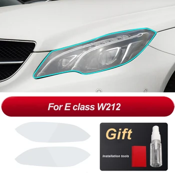Комплект из 2 предметов, защитная пленка для автомобильных фар Mercedes-Benz W177 W205 W212 W213 X253 X156 X167 X166, прозрачная черная наклейка из ТПУ
