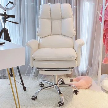 компьютерное кресло, вращающееся кресло, кабинет, офис, удобное сидячее кресло с откидывающейся спинкой, розовое игровое кресло для милой девушки, живое кресло