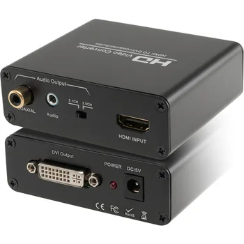 Конвертер HDMI в DVI с 3,5 мм и коаксиальным аудиовыходом