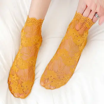 Летние Новые Кружевные носки Женские Тонкие Короткие Носки Сетчатые носки Tide Дышащие Невидимые носки Милые Носки с низким верхом