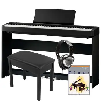 ЛУЧШЕЕ ПРЕДЛОЖЕНИЕ MUSICAL ES120 88 клавиш Портативное цифровое пианино Value Kit с подставкой, педальной доской, настольными наушниками (стильный черный) НОВИНКА