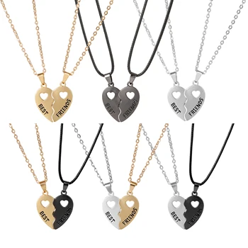 Магнитное ожерелье в форме сердца, привлекающее друзей, Новый дизайн, Простой креативный кулон для лучшего друга, ожерелье 2 шт./компл.