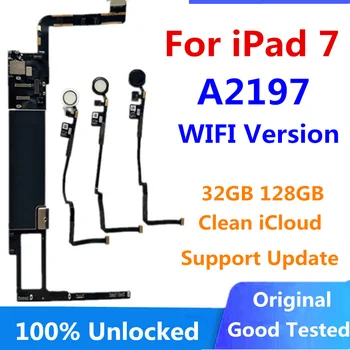 Материнская Плата A2197 Для iPad 7 Поддерживает Обновление Версии WiFi Оригинальная Разблокированная Логическая Плата С полным Набором Чипов Touch ID 32gb 128gb Placa