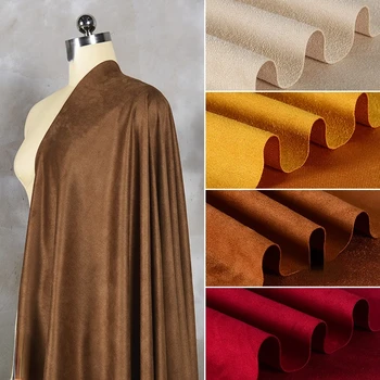 Матовая замшевая ткань, Сверхмягкая ультратонкая одежда, дизайнерская ткань, одежда для самостоятельного шитья, чистый полиэфирный материал
