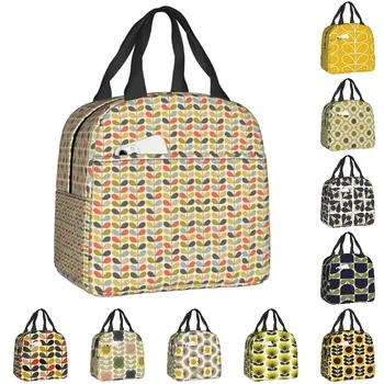 Многофункциональная изолированная сумка для ланча для пикника на открытом воздухе со скандинавским рисунком, портативный термоохладитель, ланч-бокс для женщин и детей