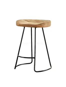 Модный креативный барный стул, барный стул, высокий табурет, домашний современный минималистичный стул, европейский барный стул из массива дерева, 2 шт