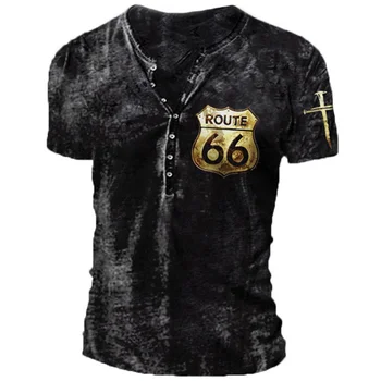 Мужская футболка с 3D-принтом, v-образный вырез горловины, футболка оверсайз, мужская уличная одежда из искусственного хлопка в стиле панк.
