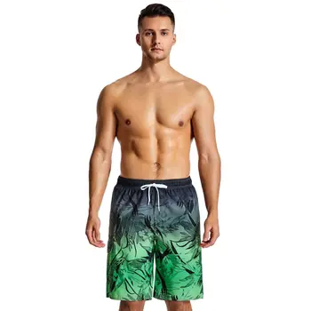 Мужские быстросохнущие пляжные шорты с набивным рисунком