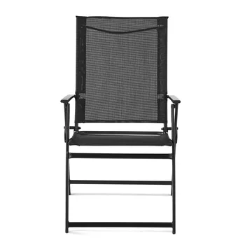 Набор Greyson Square из 2 складных стульев для патио, черный 